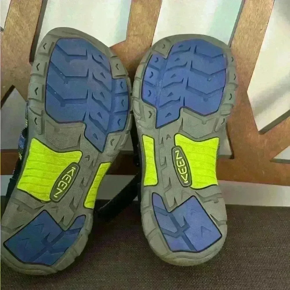 Keen Kids Black, Blue & Neon Green Closed-Toe Water Sandals